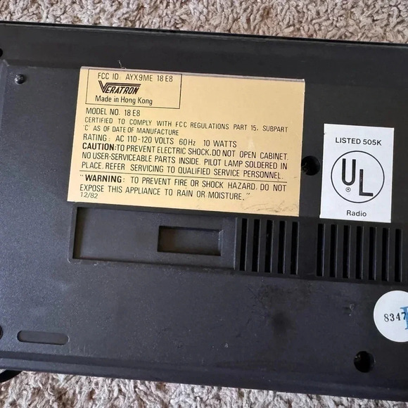 Vintage Veratron Alarm Clock Radio Excellent Condition Tested - Picture 2 of 5